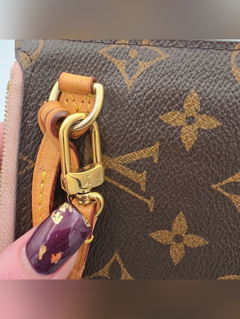 Louis Vuitton Signiture Mono Pink MM/GM Neverful Pochette (LIKE NEW)(COA)✨️🩷✨️ - Picture 11 of 15